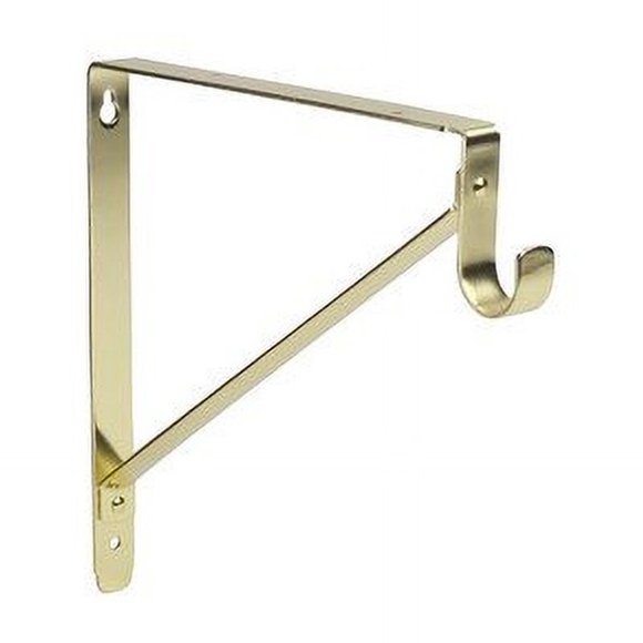 Lido Heavy Duty Closet Bracket - Brass Finish