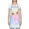 thumbnail image 4 of Anti-Fouling Belt Pocket Elasticated Apron - Non-Slippery Non-Fading Non-Shrinking Non-Crinkly Water-Repellent Gray Tie-Dye Background Rainbow Colors_4, 4 of 8