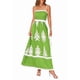 thumbnail image 3 of Vestido de Tirantes Finos con Estampado Floral y Bolsillos, Verde XL, 3 of 7