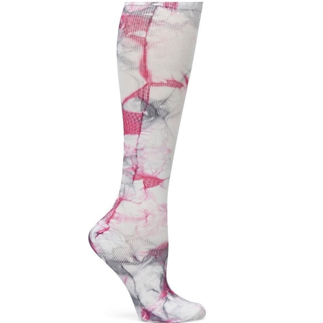 Nurse Mates Compresión Socks Becerro Regular hasta 17 Color: Rosa/gris, Tamaño: OS