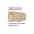 thumbnail image 3 of INSPIRE CHIC Women's Back to School Plus Size Wide Woven Waist Belts Braided Belts for Dress Chunky Buckle Beige 114cm, 3 of 4