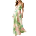 thumbnail image 2 of THDHVS Maxi Dresses for Women 2025,Women's Casual Dresses,Beach Sundress Spaghetti Strap Tiered Summer Wedding Guest Long Dress Green L, 2 of 6