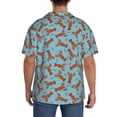 thumbnail image 3 of Balery Funny Lobsters Camisa Casual de Manga Corta con Botones para Hombre, Texturizada, Estilo Cubano, para Playa, Verano-X-Large, 3 of 5