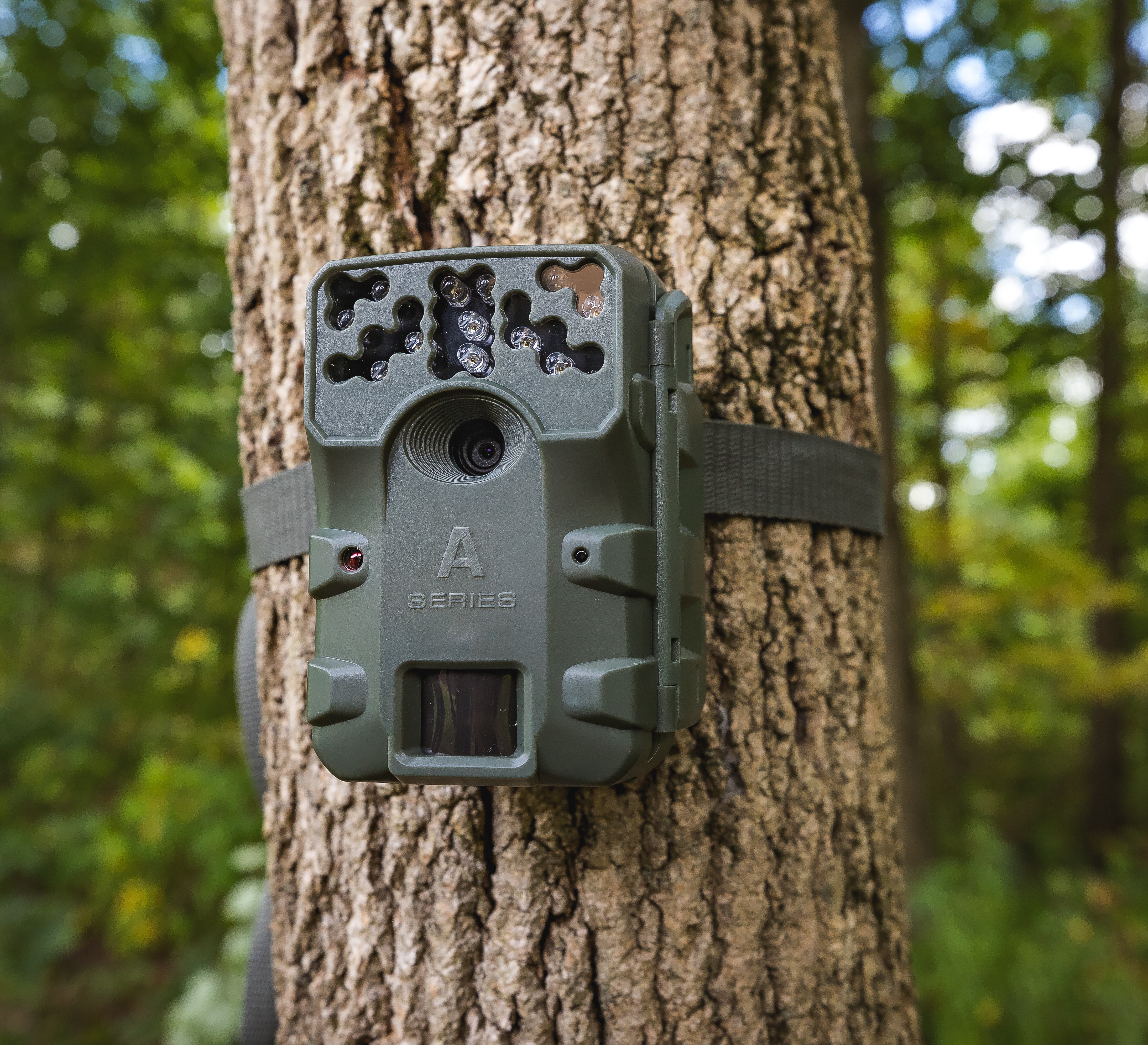Moultrie MCG-14002 Weatherproof A-900i 30MP Game Trail Camera Bundle Pine Bark 