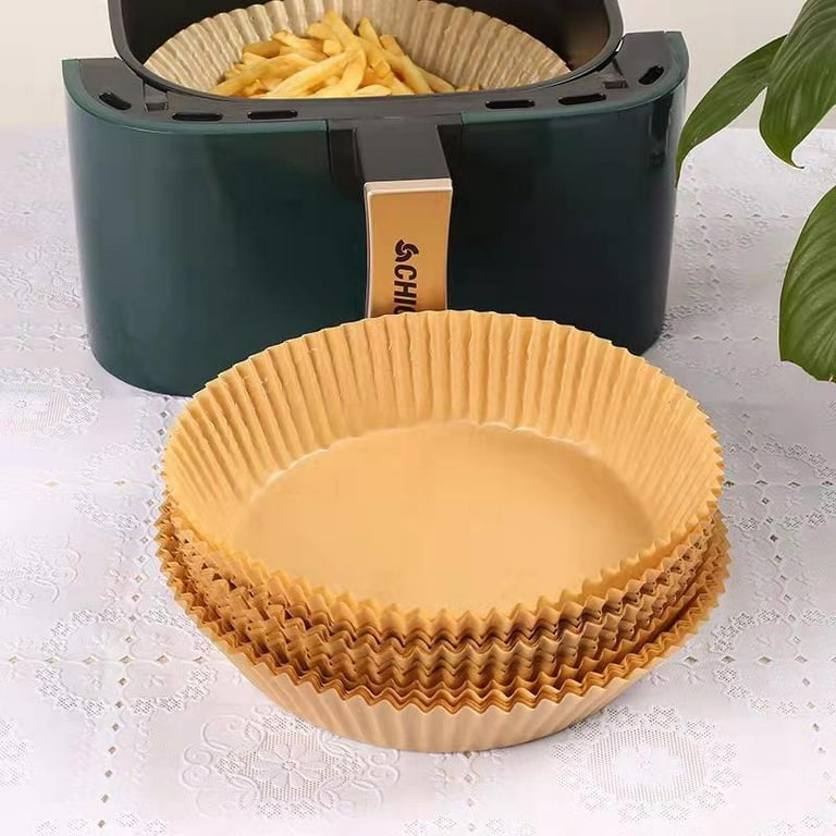Oil-absorbing paper, the seller uses special paper for air fryer Japanese  double-sided silicone oil paper baking round boxed oil-absorbing paper food  grade paper holder-100 white (16*4.5cm)-OPP Bags 