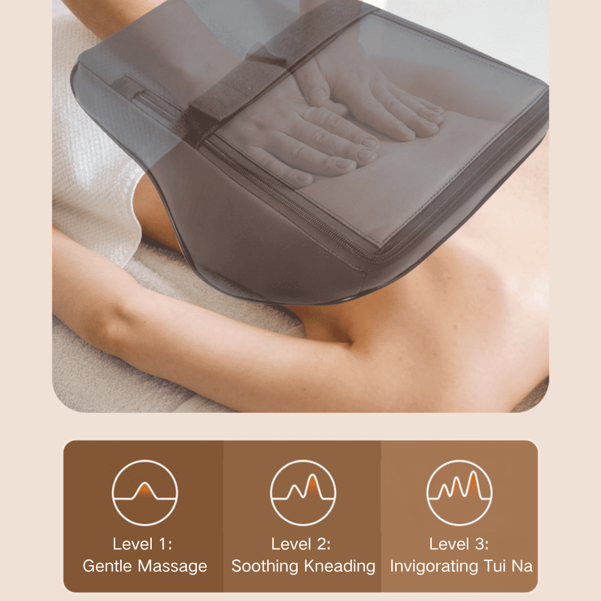 SPACEMUSE Deep-Kneading Shiatsu Neck & Back Massager with Heat for Full Body Pain Relief, Smart Timer, Adjustable Intensity Massage Pillow for Home, Office, Ideal Gift for Family & Friends, Black