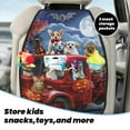 thumbnail image 3 of Kdxio Halloween Pets Pumpkins Print 2 Pack Car Kick Mat Seat Cover Back Protector Mat with Pockets for Organizer Backseat Protector and Storage Anti Kick Pad for Vehicles, 3 of 6