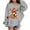 Grey, variant on Print Girls Hooded Sweatshirt Festive Pullover Soft Top Cozy Winter Wear Playful Holiday Outfit for Kids Comfy Jr 4-5 Years