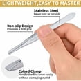 thumbnail image 3 of Straight Edge Tweezers For Accurate Facial Hair Removal, Claw Tip Tweezers Expertly Engineered For Unmatched Grip And Control, Lightweight And Portable Design For Convenient Skincare (5PCS), 3 of 5