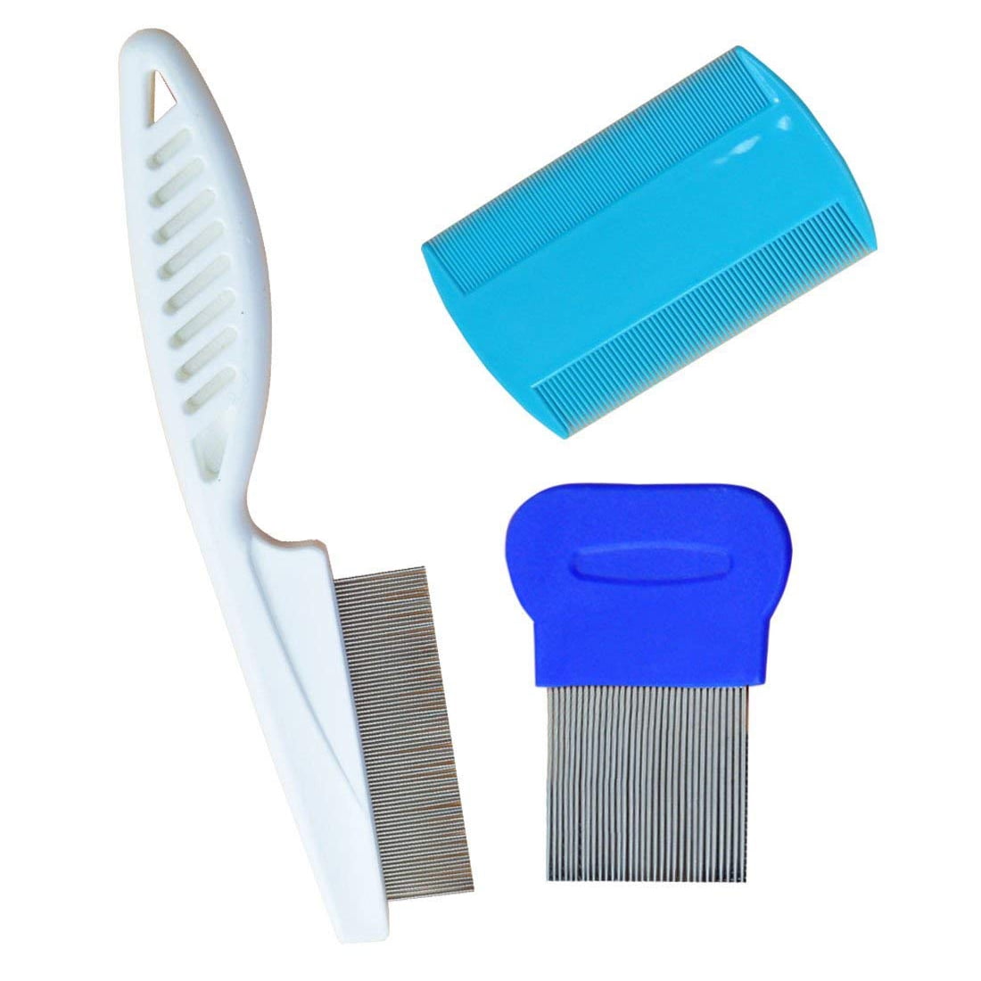 3 Pack Dog Hair Flea Comb, Stainless Pin Dog Cat Grooming Tick Lice