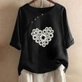 thumbnail image 2 of Birdeem T-Shirt Décontracté en Coton et Lin Imprimé à Manches Courtes Col Rond Boutonné, 2 of 12