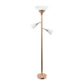 thumbnail image 1 of Elegant Designs 3 Light Floor Lamp with Scalloped Glass Shades, 1 of 8