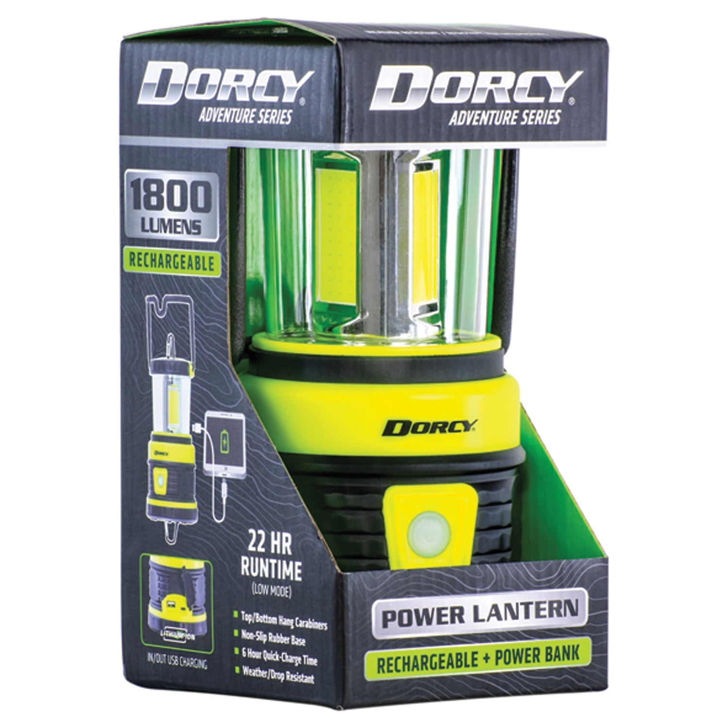 Dorcy 1800 Lumens Rechargeable Adventure Lantern, 41-3125