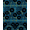 Blue Black Yellow, Pattern 14, variant on Design&I 8'x10' Washable Area Rug Record Music Retro Groovy Swirl Border Tapete Redondo Wet Vinyl Cd Playful for Living Room, Family Extra Large Skid-Resistant Low Profile
