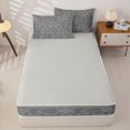 thumbnail image 4 of Manfei Gothic Damask Ghost Zipper Full Size Comforter Sets with Fitted Sheet and 2 Pillowcases, Happy Halloween Zipper Bedding Set, Gray,Grey Reversible,4-Piece, 4 of 6