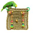 thumbnail image 5 of ruzhgo Pet Bird Parakeet Hanging Training Toy Seagrass Rope Parrot Chewing Swing Toy Pet Parrot Exercise Entertainment Hanging Net, 5 of 5