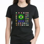 CafePress Womens Brazil 2014 World Cup Soccer T-Shirt