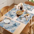 thumbnail image 5 of Blue Coastal Placemats Set of 8 Sea Turtle Octopus Coral Beach Nautical Place Mats Indoor Wipeable Table Mats Washable Cloth Dining Table Placemats for Kitchen Holiday Party Home Decor 13x19 Inch, 5 of 9