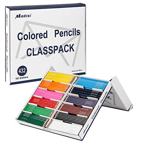 144 Colored Pencils for Kids Pre-Sharpened Madisi Colored Pencils Bulk 12 Packs of 12-Count