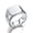 Silver, variant on Unisex Stainless Steel Ring Smooth Plain Geometric Band European American Titanium Steel Casting Square Ring Durable