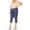 Denim Blue, variant on Women's Plus Size Casual Comfy Slim Pocket Jeggings Jeans Capri Pants