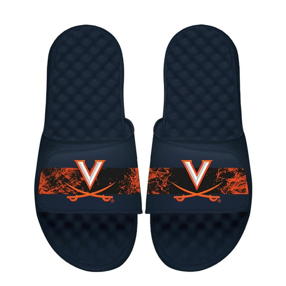Men's ISlide Navy Virginia Cavaliers Distressed Slide Sandals