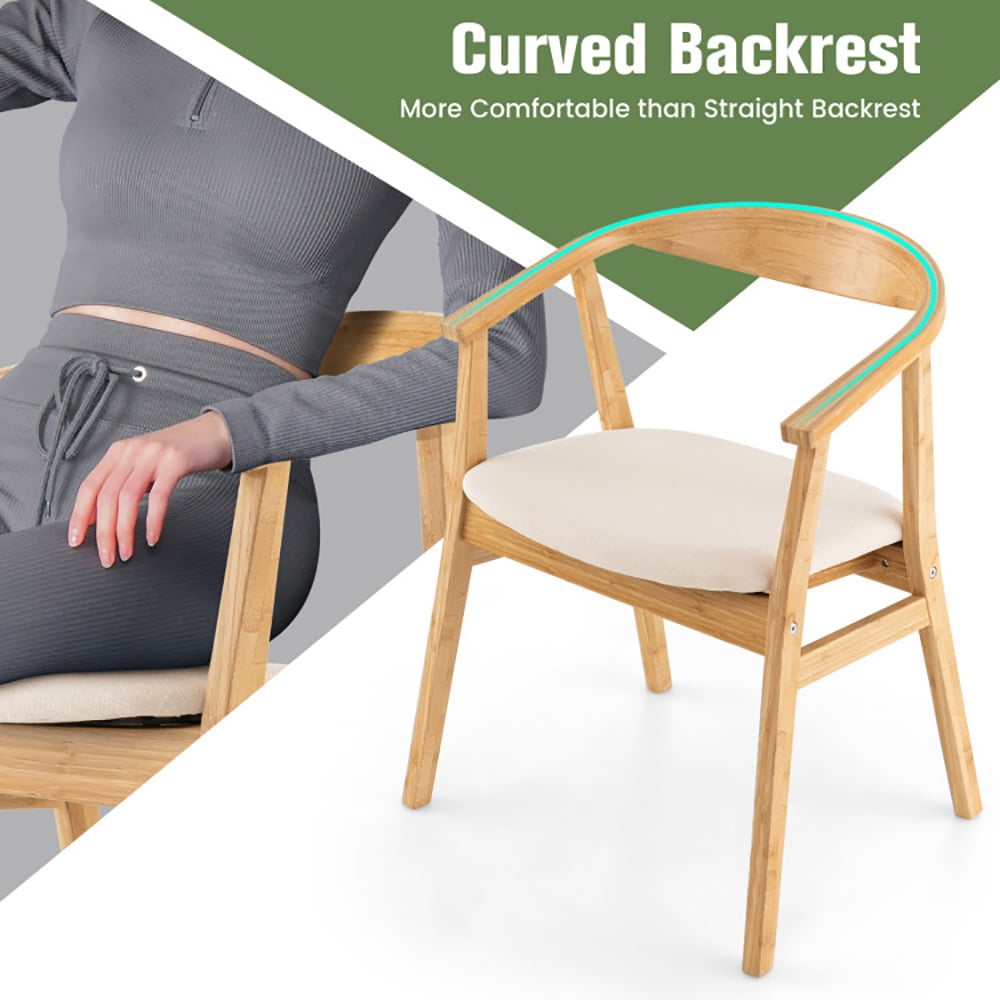 Finihen Accent Chair, Bamboo Accent Armchair, Bamboo Accent Chair with Armrest and Curved Backrest, for Living Room, Bedroom, Natural Finihen Accent Chair, Bamboo Accent Armchair, Bamboo Accent Chair with Armrest and Curved Backrest, for Living Room, Bedroom, Natural