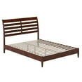 thumbnail image 4 of HomeStock Old World Opulence Solid Wood Low Profile Platform Bed in Walnut, 4 of 5
