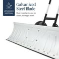 thumbnail image 5 of Best Choice Products 36in Galvanized Blade Hand Snow Pusher w/ 2 Wheels, Adjustable Handle, Blade Angle - Silver, 5 of 9