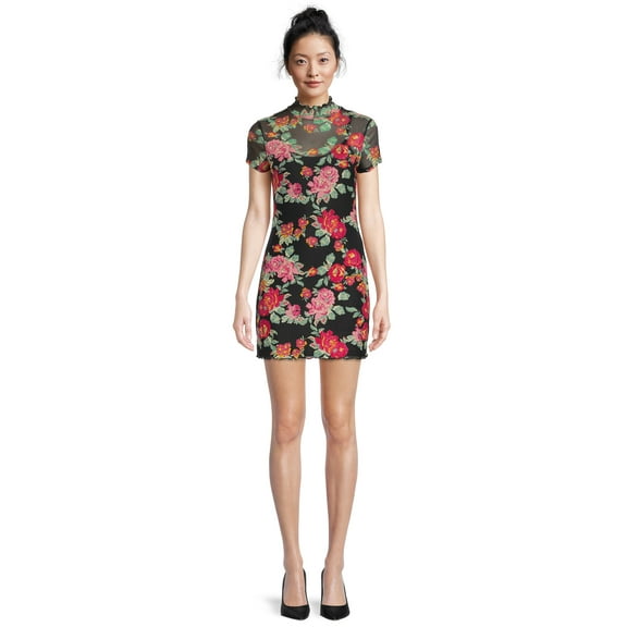 Self Esteem Juniors' Mesh Mini Dress and Liner, 2-Piece