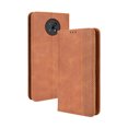 thumbnail image 1 of Compatible with Nokia G50 Case Magnetic Closure Vintage Pattern PU Leather Wallet Cover with Card Slots-Brown, 1 of 5