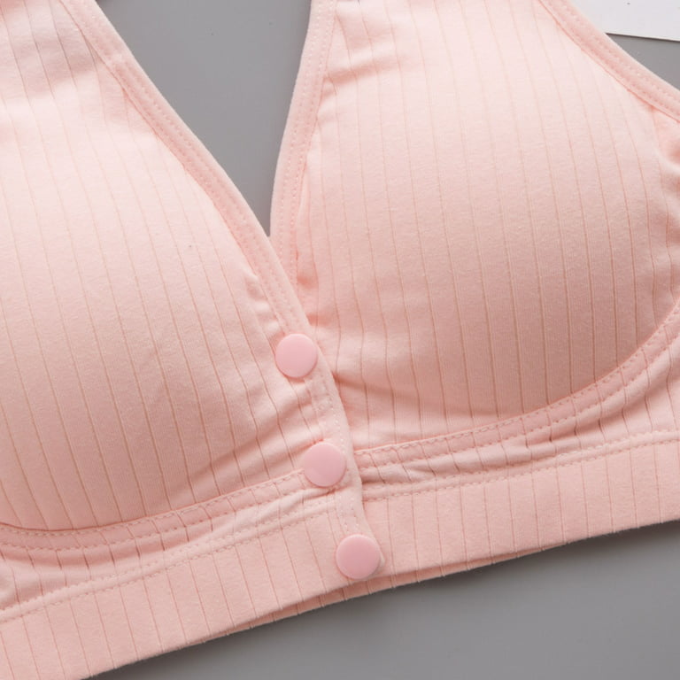 Sexy Maternity Bras, Non-Wire Bra Breastfeeding Underwear,Gather to Prevent  Sagging,Womens Seamless Sleep Nursing Bra,Pink,M : : Clothing,  Shoes & Accessories