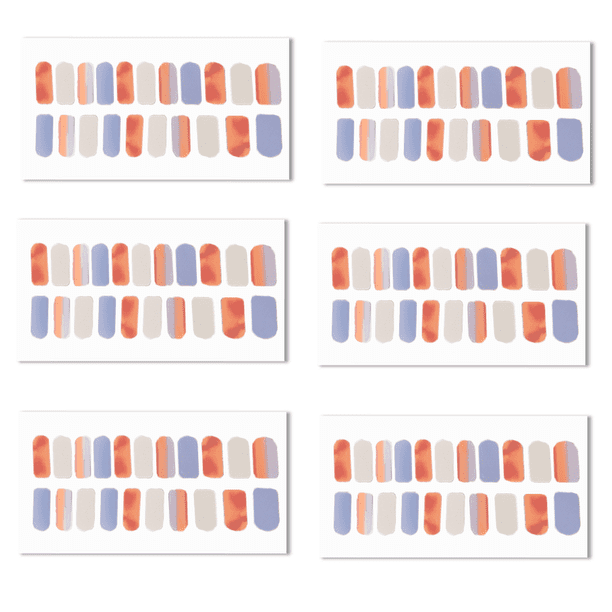 Pegatinas de uñas, tiras de esmalte de uñas de envoltura completa, calcomanías de arte de uñas de gel autoadhesivas para mujeres y niñas Adepaton CPB-US-YYM176-1