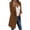 Khaki, variant on Honeeladyy Sales Online Winter Peacoat Elegant Womens Plus Size Button Cardigan Solid Lapel Long Sleeve Mid-Length Work Office Open Front Outerwear