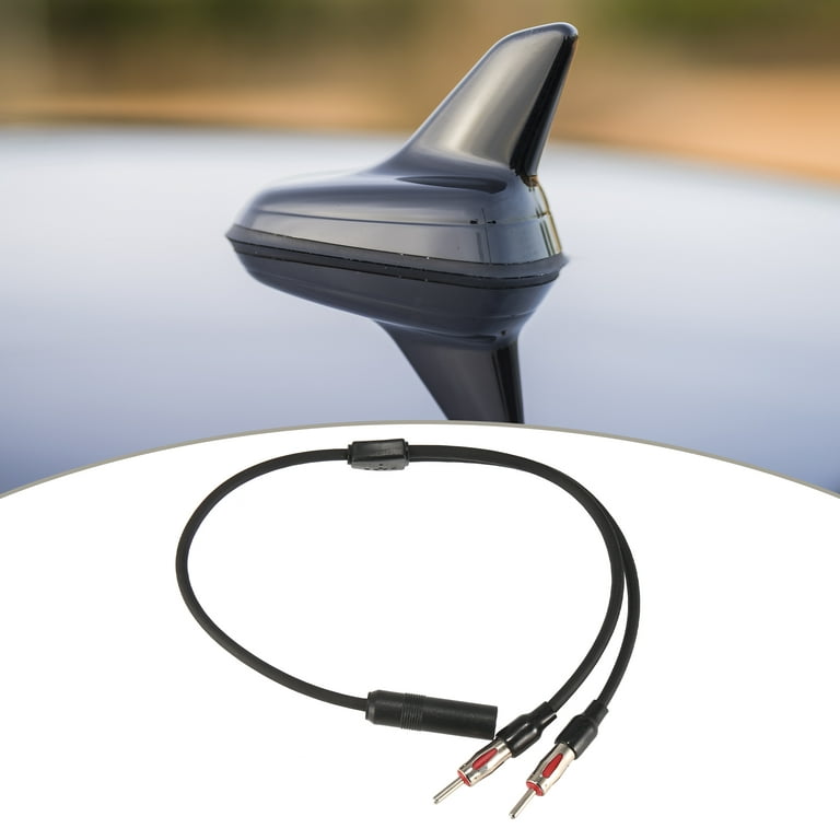 Car Radio Auto Antenna Splitter 1 Female to 2 Male Aerial Plug Cable FM AM  Stereo Audio Y Shape Extension 40-UV44 