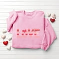 thumbnail image 4 of Womens Valentine's Day Sweatshirt Cute Love Graphic Oversized Crewneck Romantic Gift Pink,Size L, 4 of 6