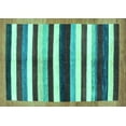thumbnail image 1 of Ahgly Company Indoor Rectangle Abstract Turquoise Blue Modern Area Rugs, 5' x 8', 1 of 4