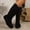 Black, variant on Women's Slouchy Round Toe Mid Calf Boots Soft Sole Faux Suede Pull on Low Heel Boots Fall Winter Casual Footwear Red
