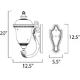thumbnail image 2 of Maxim 40423WGOB Carriage House VX Outdoor Wall Mount - 9W in. Oriental Bronze, 2 of 2