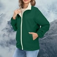 thumbnail image 5 of iHPH7 Lightweight Rain Jacket Women Hiking Jacket Women Hiking Rain Jacket Women's Outerwear Fall Coats Women Fall Clothes Light Rain Jacket Women Dark Green M, 5 of 9