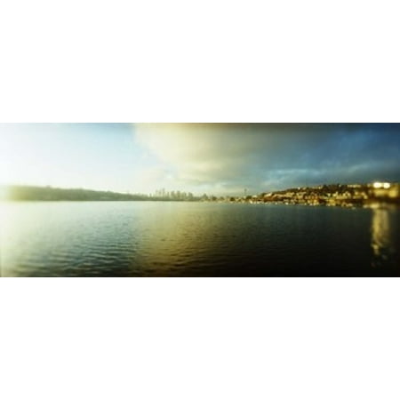City at the waterfront with Gasworks Park in the background Seattle King County Washington State USA Canvas Art - Panoramic Images (15 x
