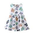 thumbnail image 3 of Eltusu Girls Cotton Dresses, Sleeveless Knee Length Crewneck Printed Summer Clothes Multicolor Size 4-5 T, 3 of 4