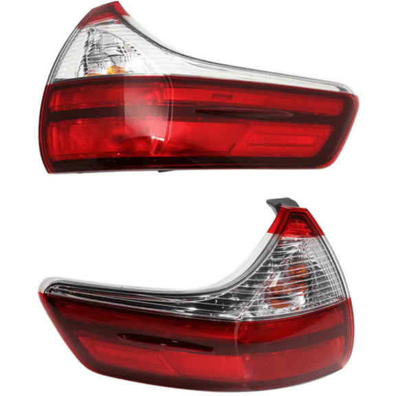 KarParts360 For 2015 2016 2017 2018 Toyota Sienna Tail Light Assembly Pair Driver and Passenger Side LED w/Bulbs For TO2804123 TO2805123 | 81560-08050, 81550-08050