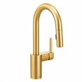 thumbnail image 1 of Moen 5965BG Align One-Handle Pulldown Bar Faucet with Power Clean Featuring Reflex, Brushed Gold, 1 of 4