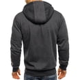 thumbnail image 5 of Manxivoo Suits for Men, Men's Casual Solid Two Piece Zipper Hooded Pocket Coat Drawstring Pocket Pants Set Mens Hoodies Dark Gray M, 5 of 8