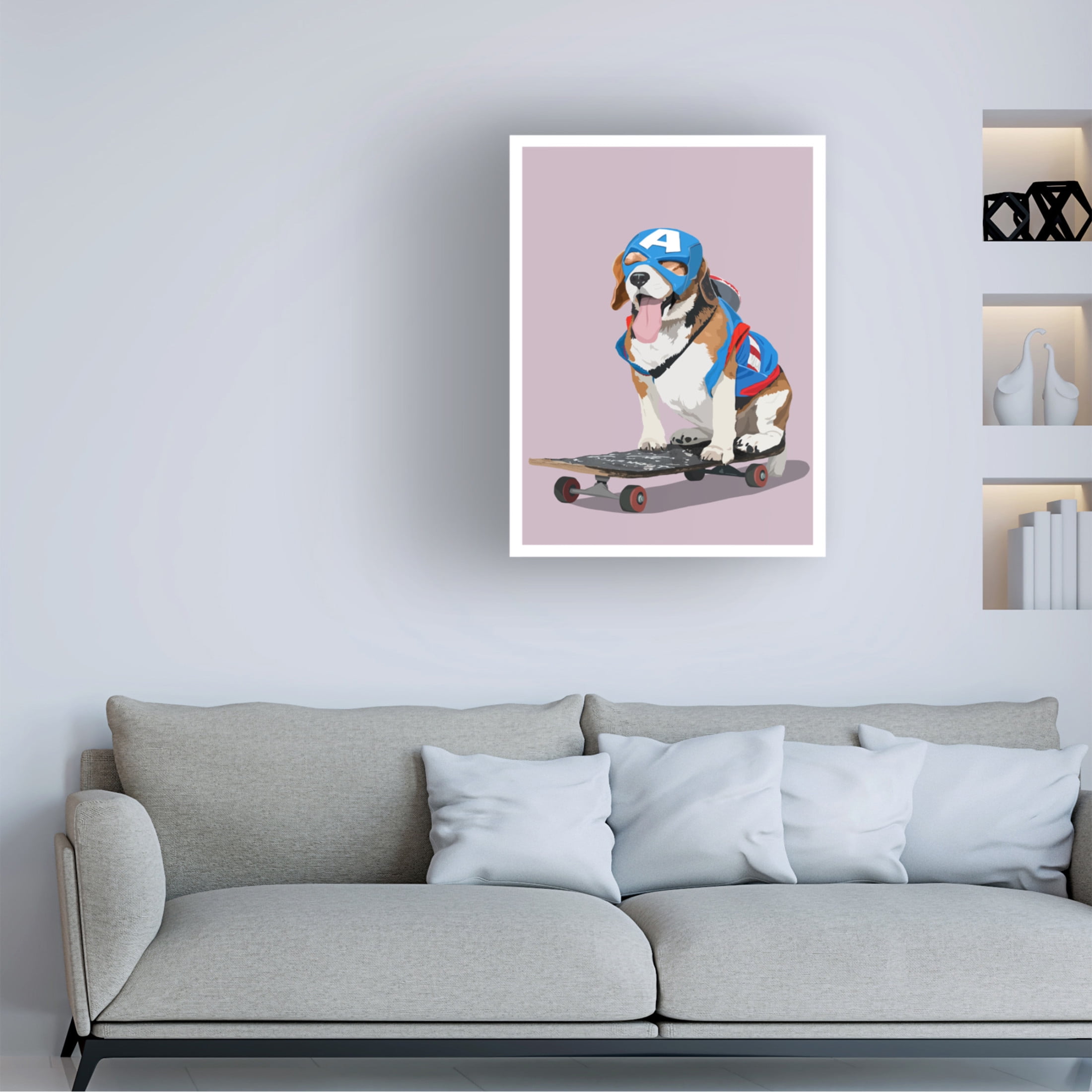Canvas Wall Art - Bykammille  'My Kind Of Hero' Wall Art for Living Room, Bedroom, or Office Décor by Trademark Fine Art - 35 x 47 Inches