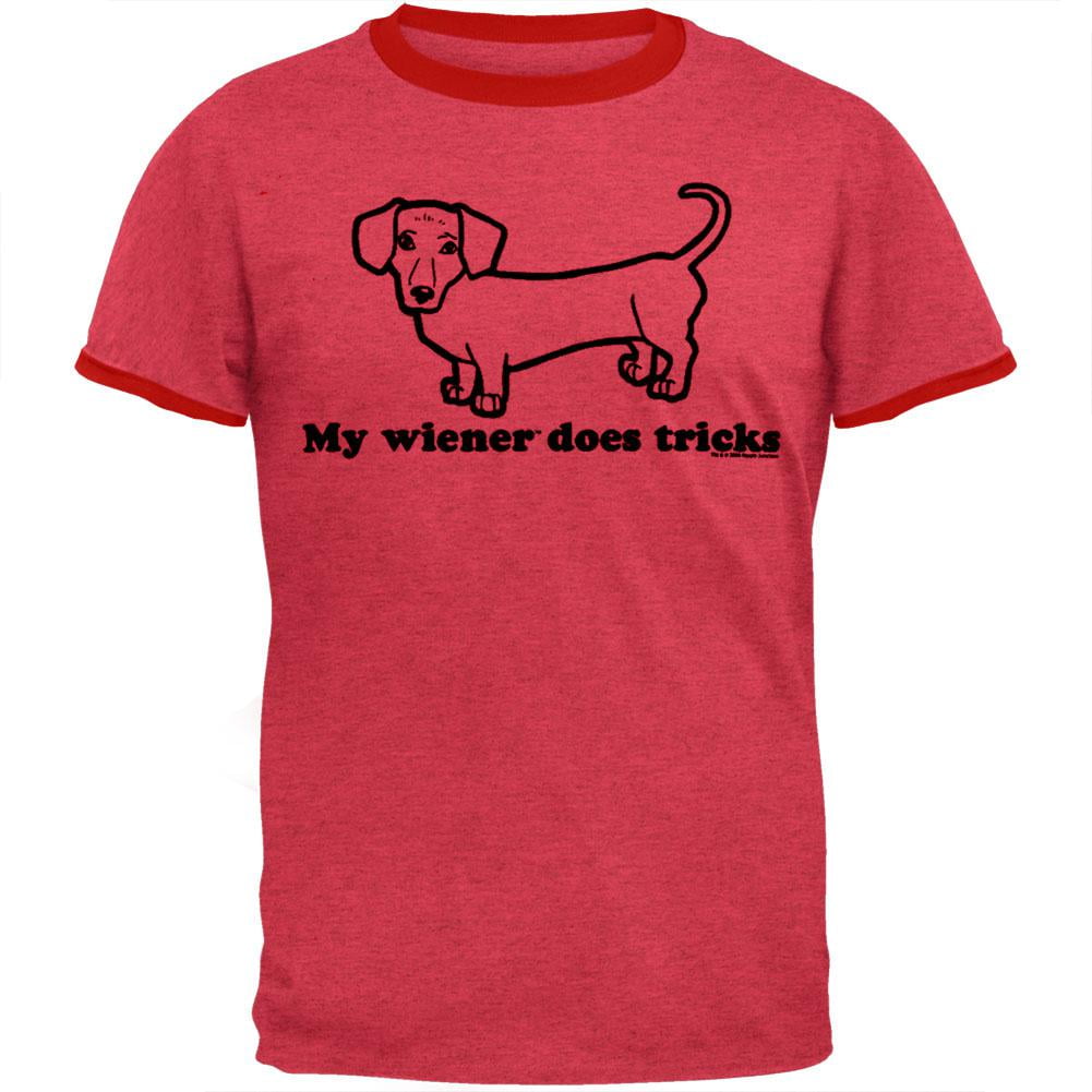 My Wiener My Wiener Does Tricks Ringer TShirt XLarge Walmart