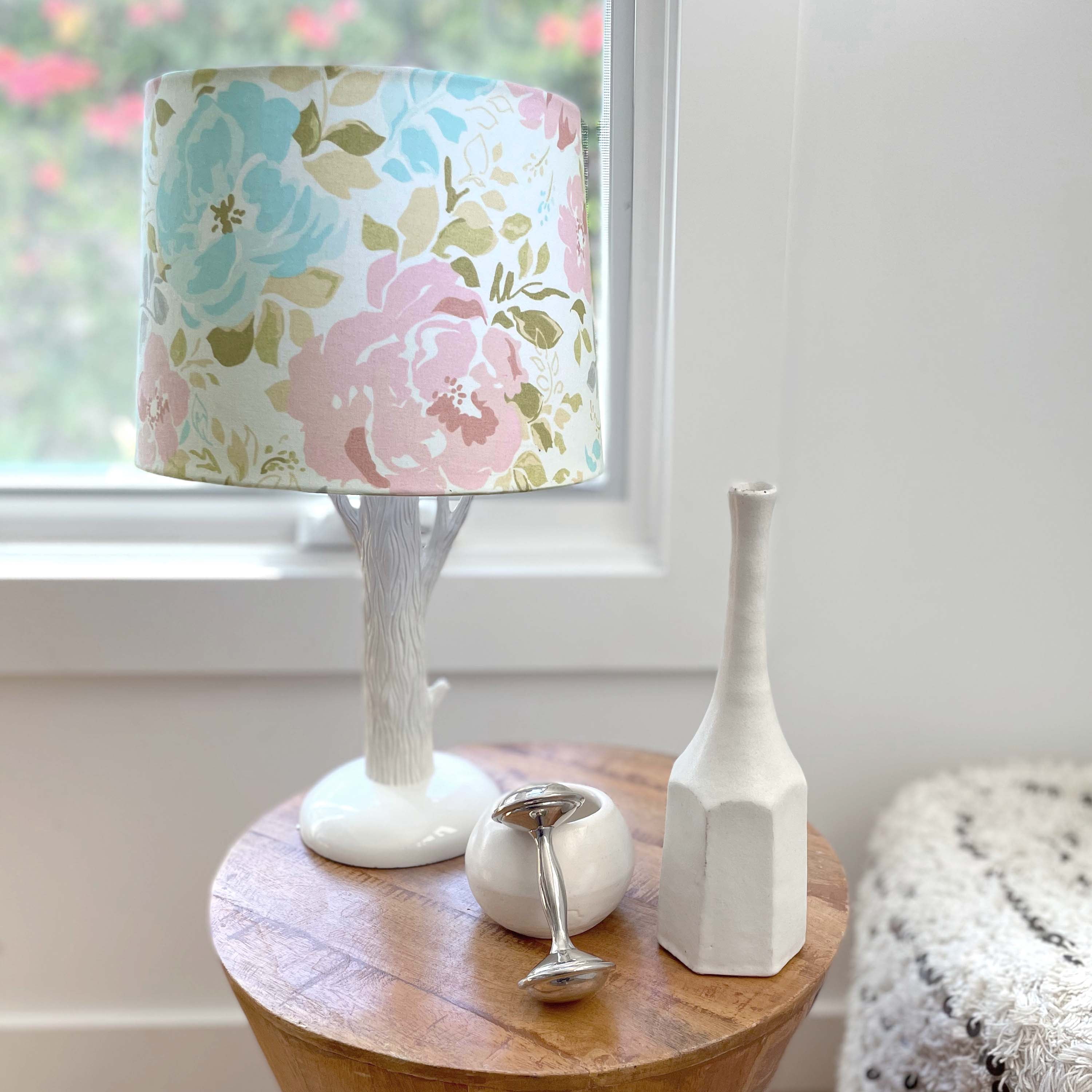 Levtex Baby Malia Night Owl Table Lamp and Shade Floral Nursery