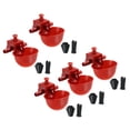 thumbnail image 1 of Unique Bargains Chicken Waterer Cups Automatic Poultry Nipple Drinker Watering Bowl Adjustable, Red 10 Pack, 1 of 5