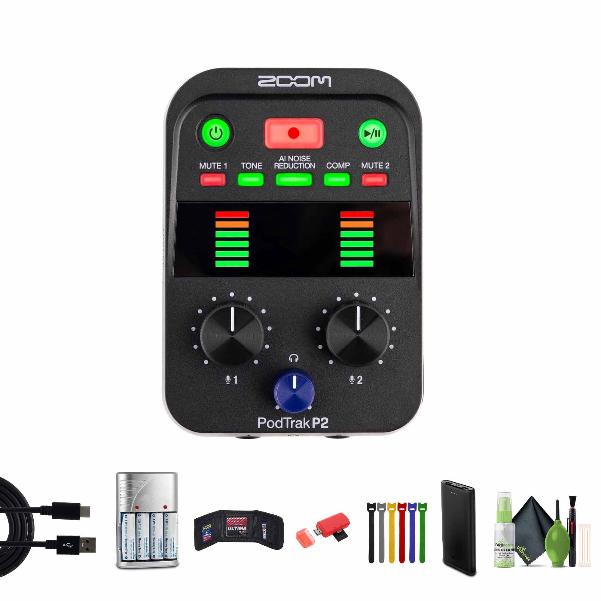 Zoom R12 MultiTrak Portable Recorder and Control Surface Bundle